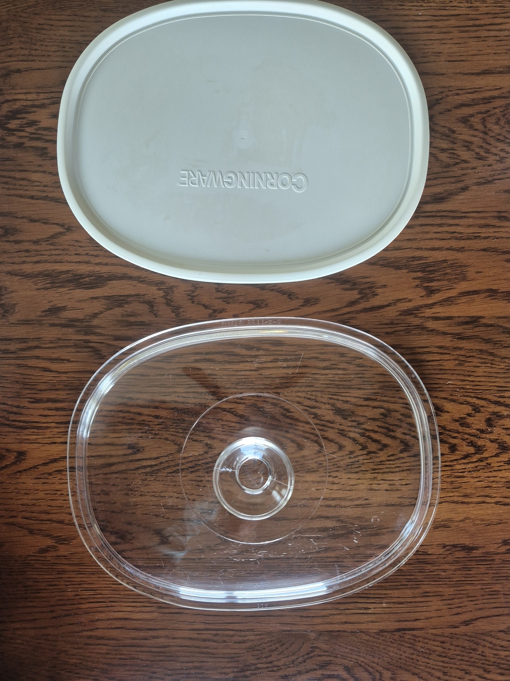 Two Lids for Baking And Storage French White 1.5 Qt. Lids only